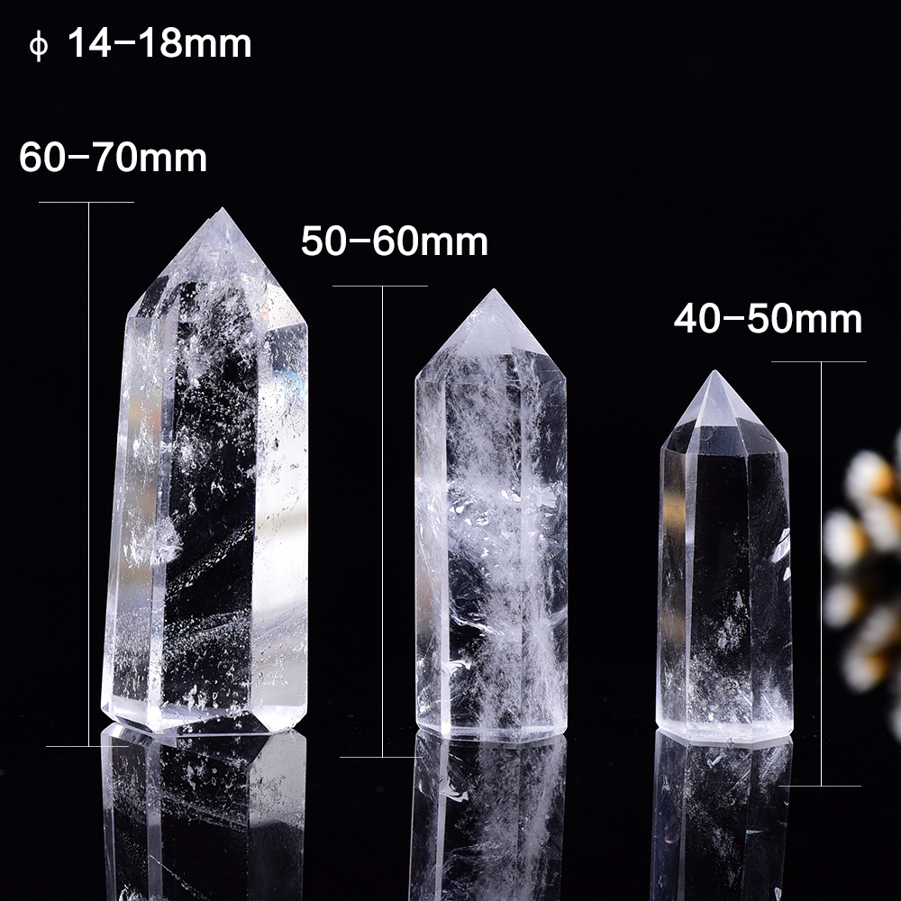 4-7cm 1pcs Natural clear quartz crystal single pointed column decor gifts Pendants Collectables