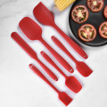 6pcs/set Cooking Tools Set Non-stick Cooking Spoon Spatula Ladle Egg Beaters Silicone Heat-Resistant Cream Scraper Kitchen Tools