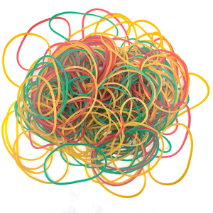 Red Yellow Green Mixed Natural Rubber Bands