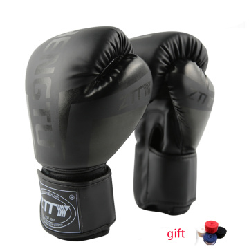 Black Boxing Gloves Muay Thai Training Maya Hide Leather Sparring Punching Bag Mitts kickboxing Fighting8-16oz