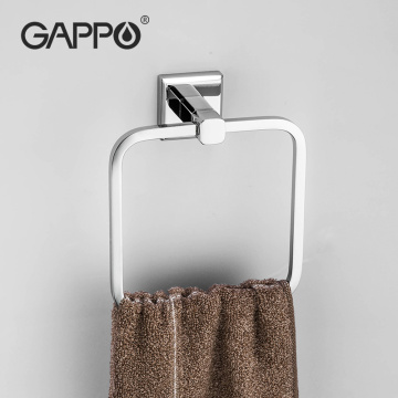 GAPPO Stainless Steel Towel Rings Square Towel Kitchen Towel Rack Towel Bar Brass Wall Mounted Towel Rack Bathroom Accessories