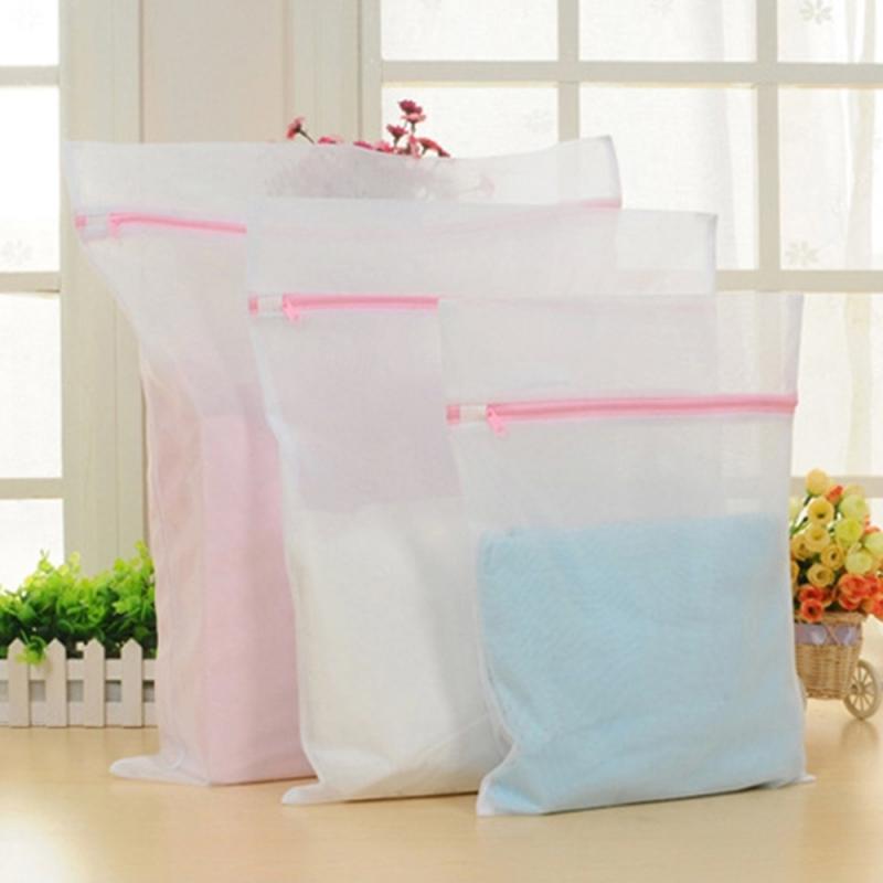 1pc Washing Laundry Bags Machine Used Mesh Net Bags Laundry Case Polyester Durable Zipped Wash Storage Bags Home Organization