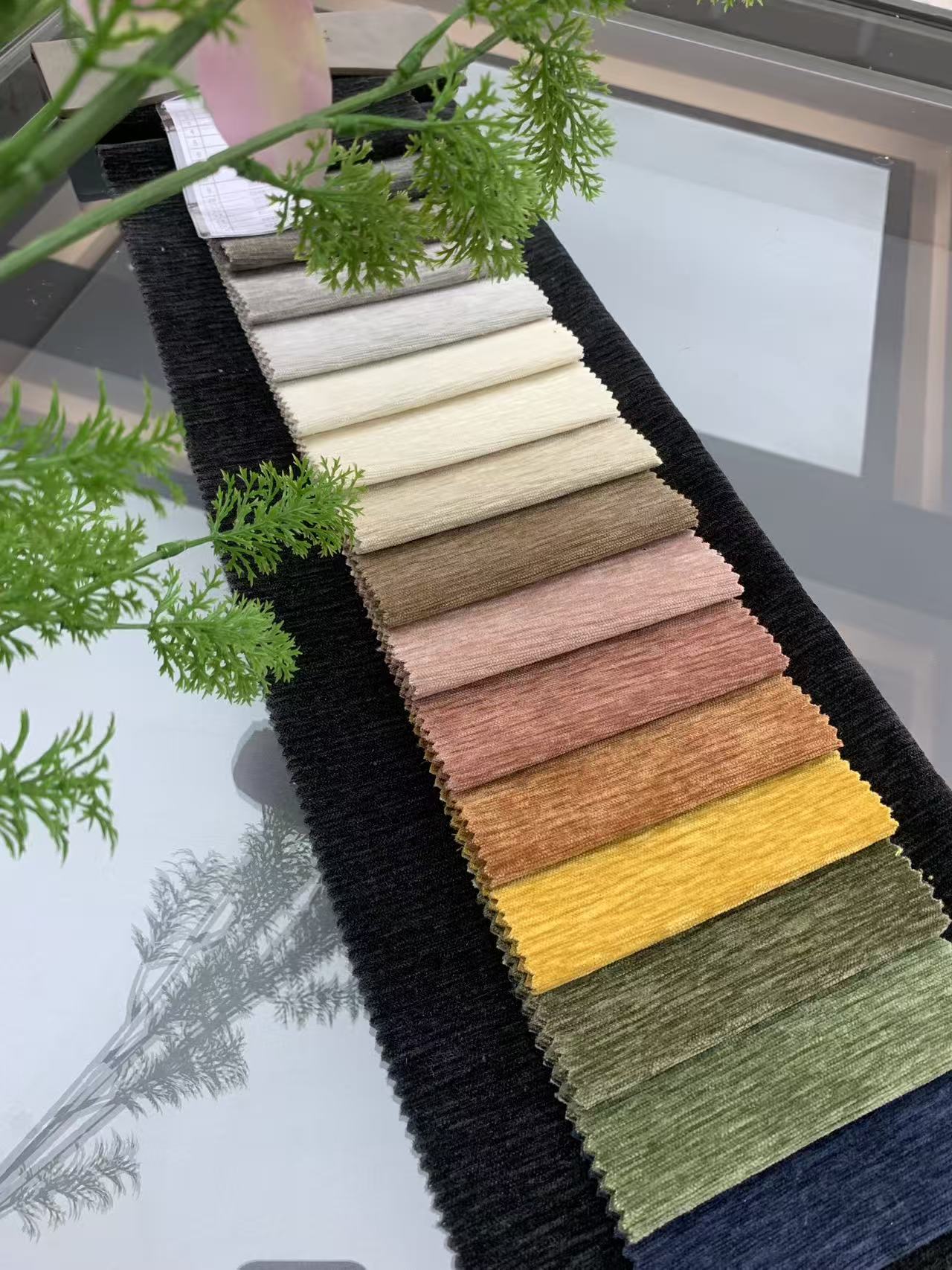 Horizontal Stripe Chenille Upholstery Fabric