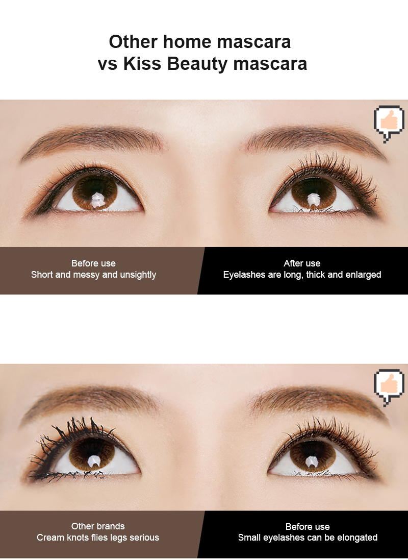 Ultra-fine Mascara Waterproof And Non-smudge Natural Thick Curling Fine Brush Mascara Makeup Long-wearing Mascara TSLM2