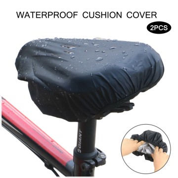2 PCS Bike Seat Waterproof Rain Cover And Dust Resistant Bicycle Saddle Cover Seat Pad Cover Reusable Useful Bicycle Accessories