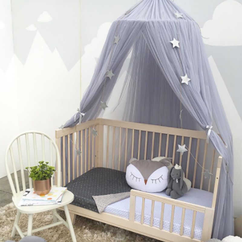 6 Colors Hanging Kids Baby Bedding Dome Bed Canopy Cotton Mosquito Net Bedcover Curtain For Baby Kids Reading Playing Home Decor