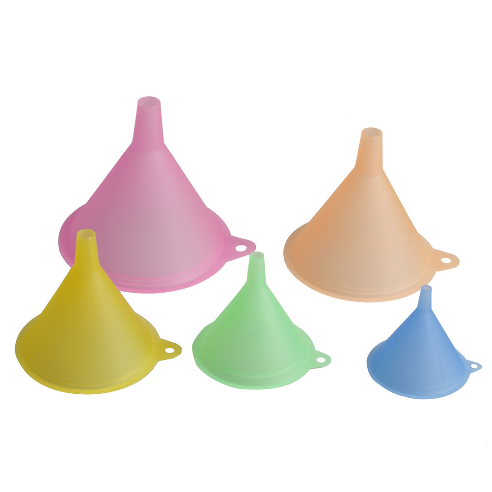 5 PCS 5 Size Colorful Plastic Liquid Oil Funnel Kitchen Funnel