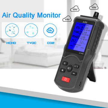 Digital Gas Detector CO2 TVOC HCHO Meter Air Quality Monitor Temperature Humidity Measuring Device Air Analyzer LCD Screen