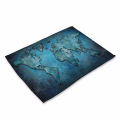 Retro World Map Placemat for Dining Table Cotton Linen Table Mat for Kitchen Table Nordic Table Coaster Tea Party Decorations