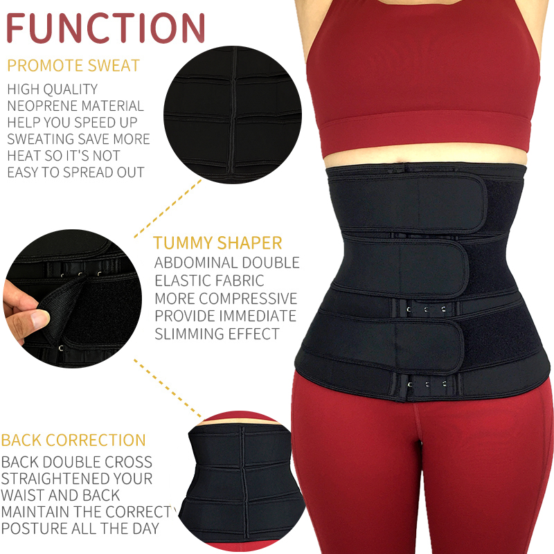 YAGIMI Neoprene Sweat Waist Trainer Body Shaper Women Slimming Corset Workout Fitness Sauna Girdles Shapewear Fajas Trimmer