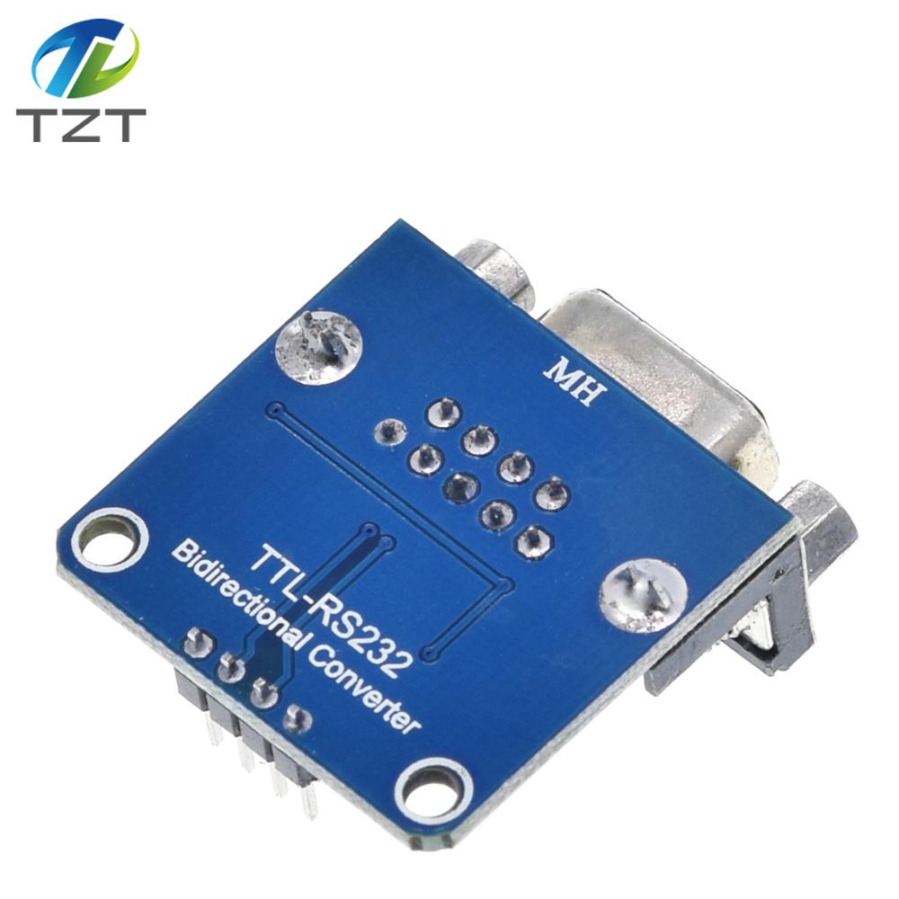 TZT MAX3232 RS232 to TTL Serial Port Converter Module DB9 Connector MAX232 For Arduino
