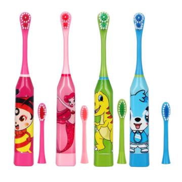Children Electric Toothbrush Cartoon Pattern Double-sided Tooth Brush Electric Teeth Brush for Kids with 2pcs Replacement Head
