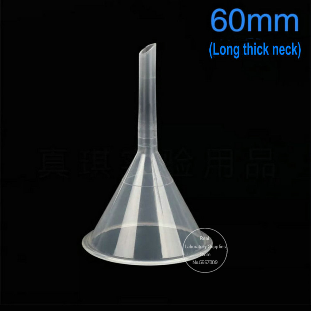 8pcs/set lab 30mm 50mm 60mm 75mm 90mm 120mm Triangle funnel Clear Plastic Conical Funnel Laboratory supplies