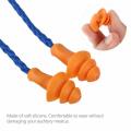 1pcs/10pcs Earplugs Reusable Hearing Noise Protection Earplugs Soft Ear Plugs Sports For Swimming Silicone Corded Water T7X2