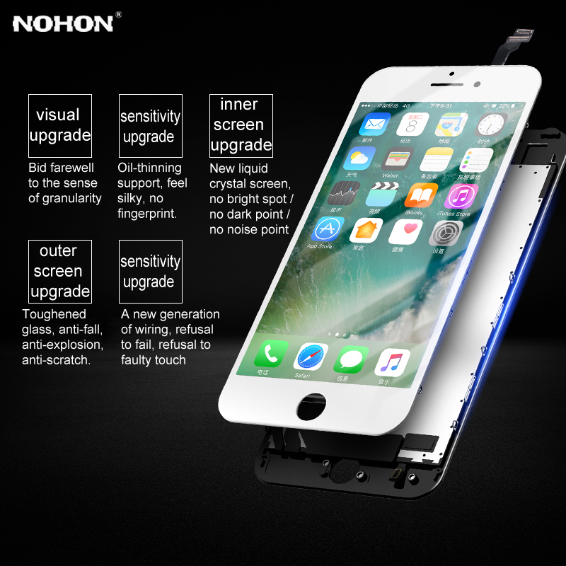 NOHON LCD Display For iPhone 6 6S 7 8 Plus X XS XR Screen Replacement HD 3D Touch Digitizer Assembly AAAA Mobile Phone LCDs Hot