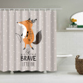 3D Printing Cartoon Bulldog Bath Screens Bathroom Shower Curtain Unicorn Curtain Christmas Gift Decor Multi-size Shower Curtain