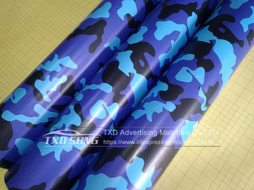 New arrival Car Styling dark blue light blue black camouflage car wrap film auto Camouflage vinyl stickers for different size