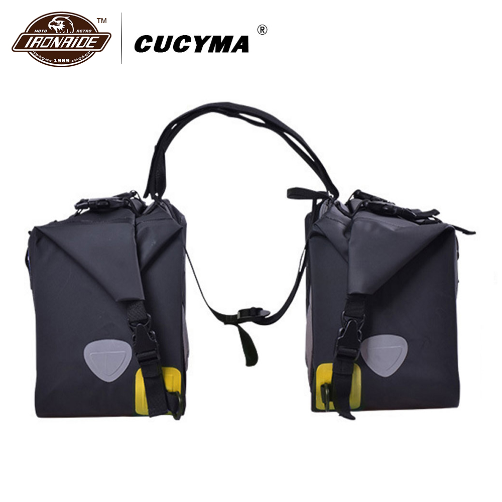 CUCYMA Motorcycles Bag Waterproof Saddle Bag Moto Bag Racing Travel Luggage Multi-Function Motorbike Saddlebags 50L