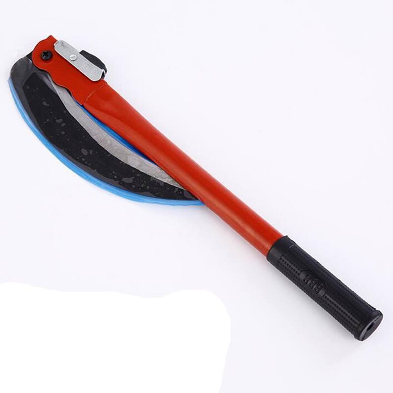 Lightweight Gardening Grass Sickle Manganese Steel Sharp Long Handle Hand Sickle Hand Scythe for Weeding Garden Tool