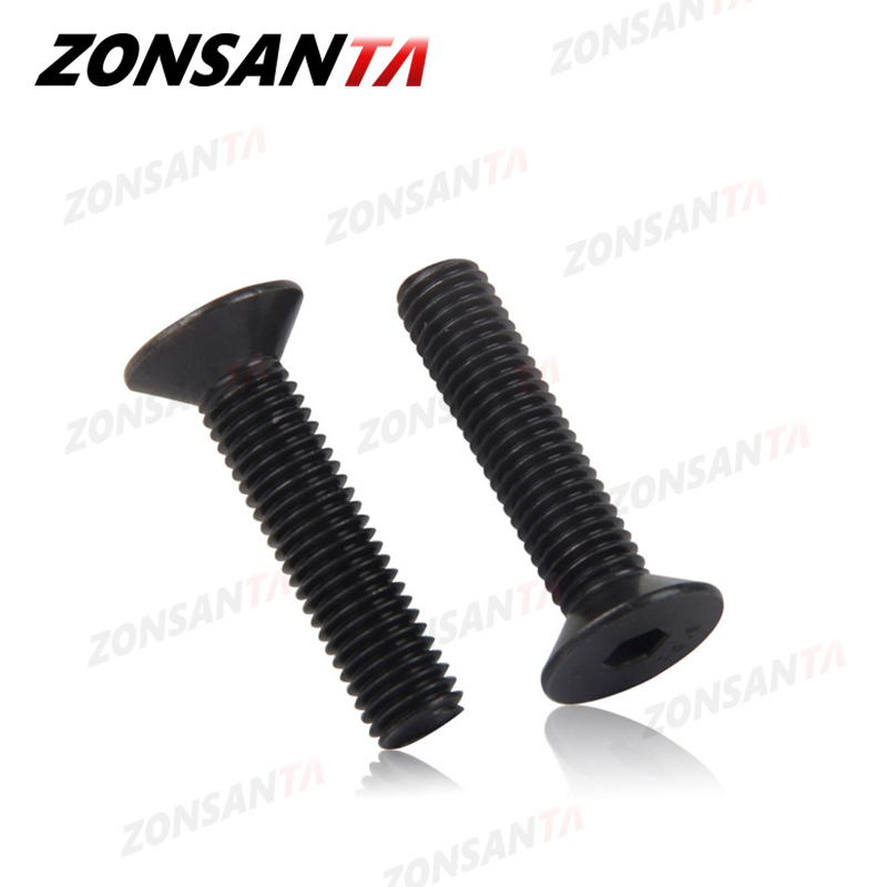 ZONSANTA M2 M2.5 M3 M4 M5 M6 Din7991 Carbon steel Bolt DIY Hexagon Hex Socket Flat Head Countersunk Screw Black Furniture screws