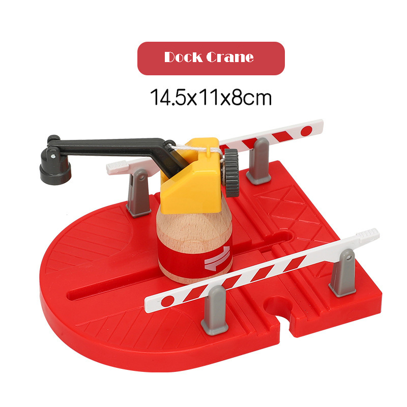 All kinds Crane for Wooden Railway Track Accessories Magnetic Train Railway Toys Compatible with All Wood Track Educational Toys