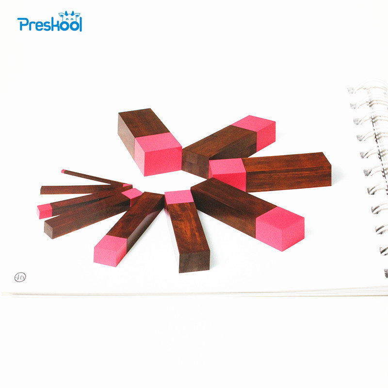Baby Toy Montessori Guiding Cards Pink Tower Brown Stairs Long Rods Sensorial Early Education Preschool Kids Brinquedos Juguetes