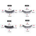 3 Pairs 3D Eye Lashes Self-adhesive Magic Eyeliner Eyelashes with Tweezers Set Quick-drying Long Lasting False Eyelashes Makeup