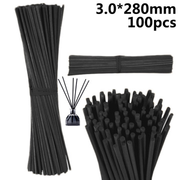 Black Fiber Diffuser Sticks Reeds Rattan Replacement Refill Fibre 28cm*3mm 100x
