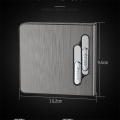 New Cigarette Box USB Dual Arc Electronic Lighter Flameless Windproof Tobacco Cigarette Case Lighter 20pcs Cigarette Holder Case