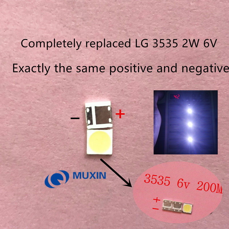 100pcs LG Innotek LED LED Backlight High Power LED 2W 6V 3535 Cool white LCD Backlight for TV TV Application