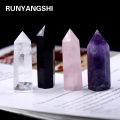 4pcs/set Natural Stones Crystal Point Wand Amethyst Rose Quartz Healing Stone Energy Ore Mineral Crafts Home Decoration