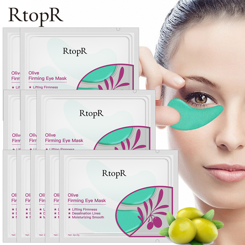10pack Olive Extract Serum Eye Mask Anti-Aging Anti Wrinkle Remove Dark Circle Collagen Eye Patches Masks Skin Care