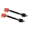 2Pcs H4 9003 Ceramic Wire Harness Plug Cable Headlights Connector Extension New Connector for fog light/daytime light bulbs