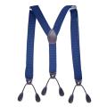Suspenders Braces for Men PU Leather Trimmed Elastic Tuxedo Suspenders Men's Fashion Accessories Gifts for Father Husband