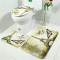 Butterfly Tower Toilet Seat Carpet 2 pcs/set And 3 pcs/set Slippery Water Absorbing Soft Bathroom Mat Bathroom Rugs And Mat Set