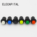 10pcs Red Green Yellow black white Blue 12MM Self Return Momentary Push Button Switch