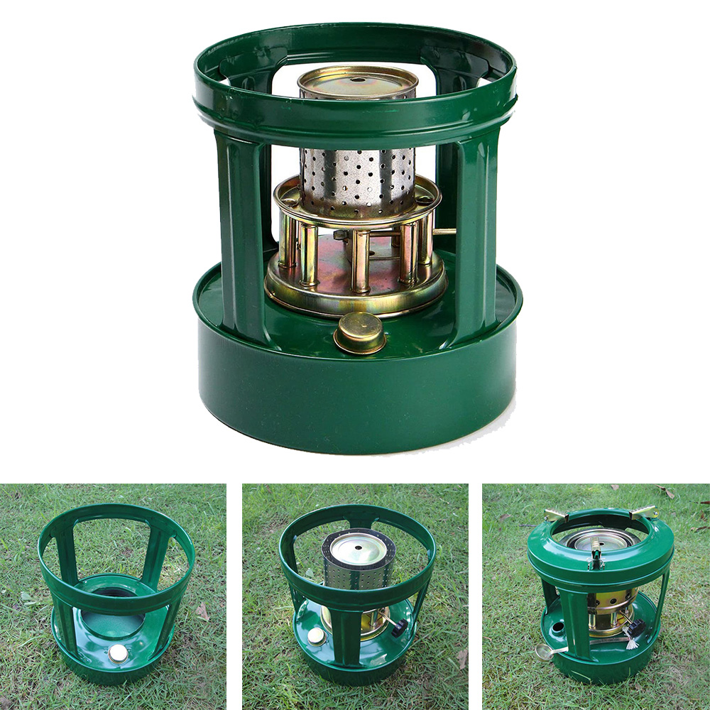 Portable Kerosene Stove 8 Wicks Burner Camping Stove, Outdoor Windproof Hiking Cooking Supplies Cookware Suitable for 5-8 People