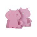 2pcs Cartoon Animal Bookends Book Stand Support Desktop Magazine Organizer Shelf B95C