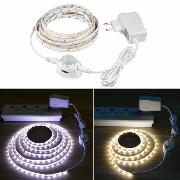 LED Strip Light PIR Human Body Motion Sensor Flexible Waterproof LED Lamp Tape 2 Modes Light for Kitchen Cabinet Closet Outdoor