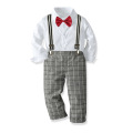 LZH Autumn Winter Toddler Boys Clothes Gentleman Long Sleeve Shirts Pants Outfit Set Kids Birthday Party Suit Children Clothing