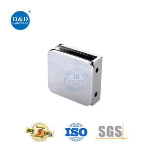 Square Single Port Stainless Steel Glass Door Clips