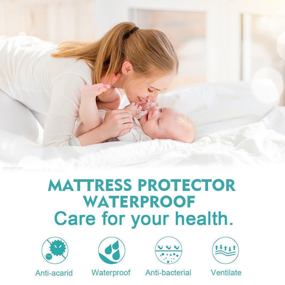 Waterproof Mattress Protector Fitted Sheet Bed Soft Terry Mattress Cover King Queen Twin Full Hypoallergenic Bed Protection Pad
