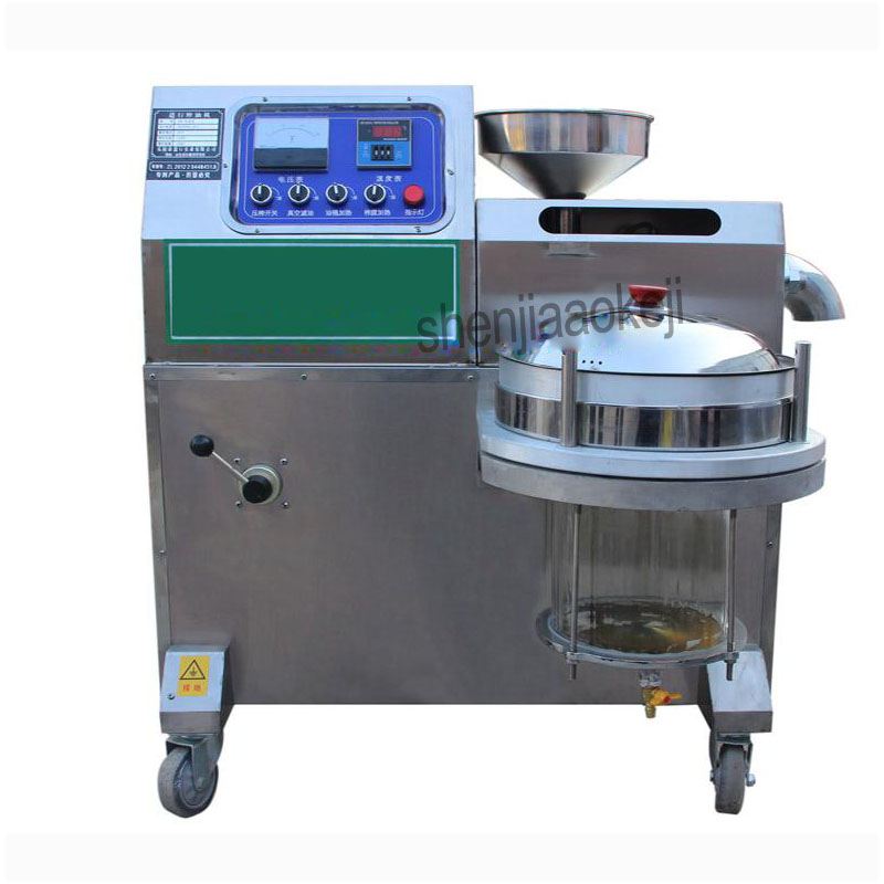 15kg/h (about) High Oil yield oil presser Commercial Oil Pressers Stainless Steel Peanuts oil pressing machine sesame 220W 3750W