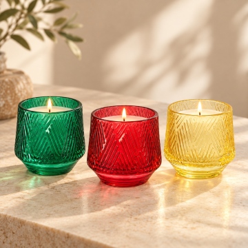 Premium Tinted Glass Candle Jar