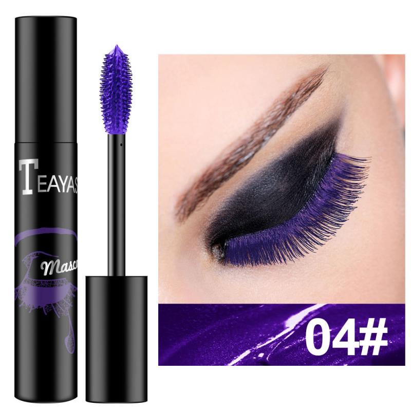 Professional Makeup Colored Mascara Waterproof Fast Dry Eyelashes Curling Lengthening Makeup Eye Lashes TSLM1