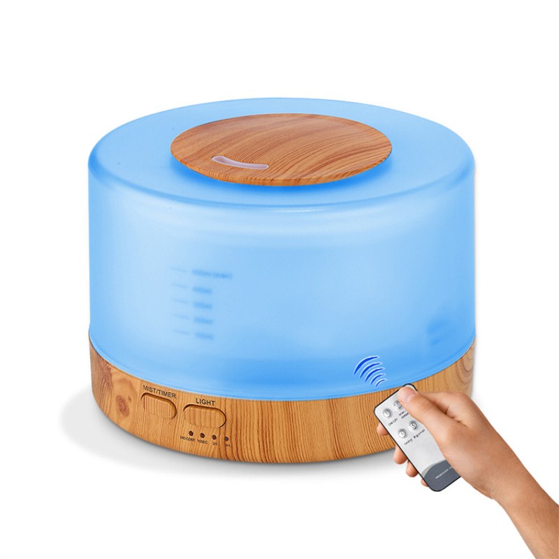 500ml Essential Oil Diffuser Humidifier Ultrasonic Electric Air Humidificador With 7 Colors LED Lamp Aromatherapy Remote Control