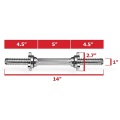 2Pcs 14 Inch Standard Threaded Dumbbell Handles Adjustable Dumbbell Bar Handles Fit 1 Inch Standard Weight Plate