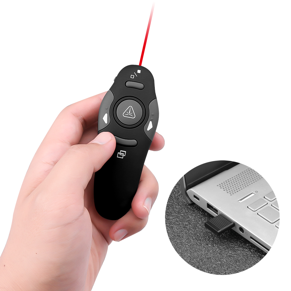 2.4Ghz Wireless Remote Control USB RF Pointer Power Point Presenter Laser Pen Wireless Remote Red Laser Pointer