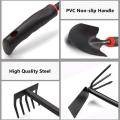 6 Pcs Garden Tools Set Manual Removing Garden Taproot Pruning Shears Trowel Cultivator Weeding Fork Weeder and Secateur Q40