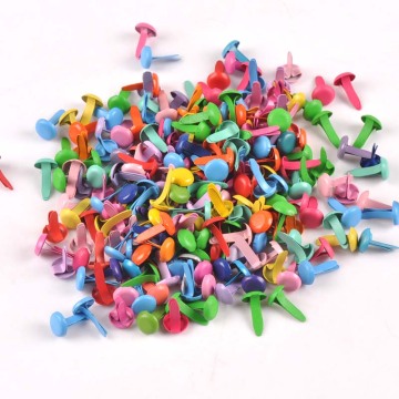 50PCs Mixed Pastel Round Brads Scrapbooking Embellishment Fastener Brads Metal Crafts For shoes Decoration 8x13mm CP2239
